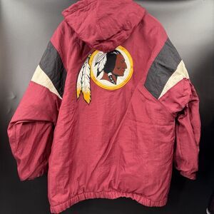 Vtg Reebok Jacket Pullover 1/4 Zip L Washington Redskins Good Condition NFL